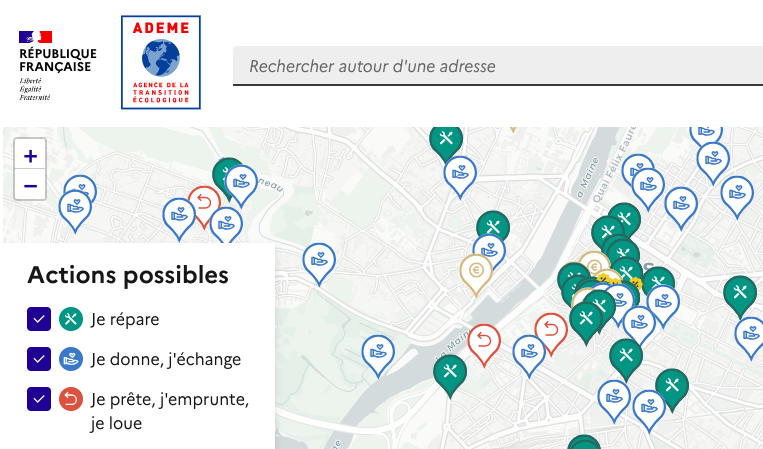 L’ADEME lance une carte interactive pour encourager l’économie circulaire